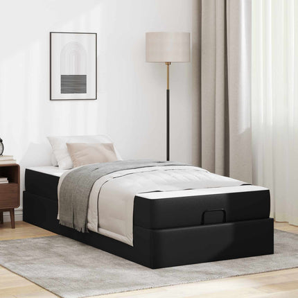 Sengeramme med madras Andet 2 stk. Sort PVC