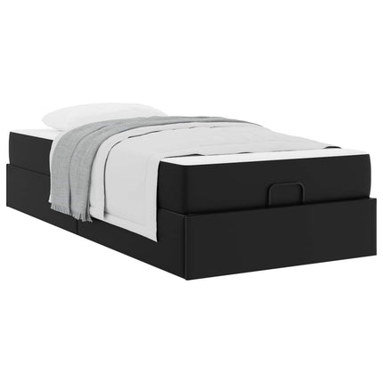 Sengeramme med madras Andet 2 stk. Sort PVC