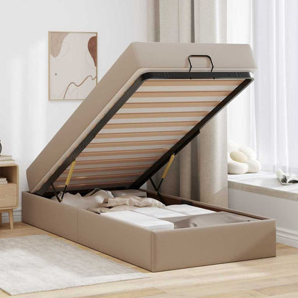 Sengeramme med madras Andet 2 stk. Gyldenbrun PVC