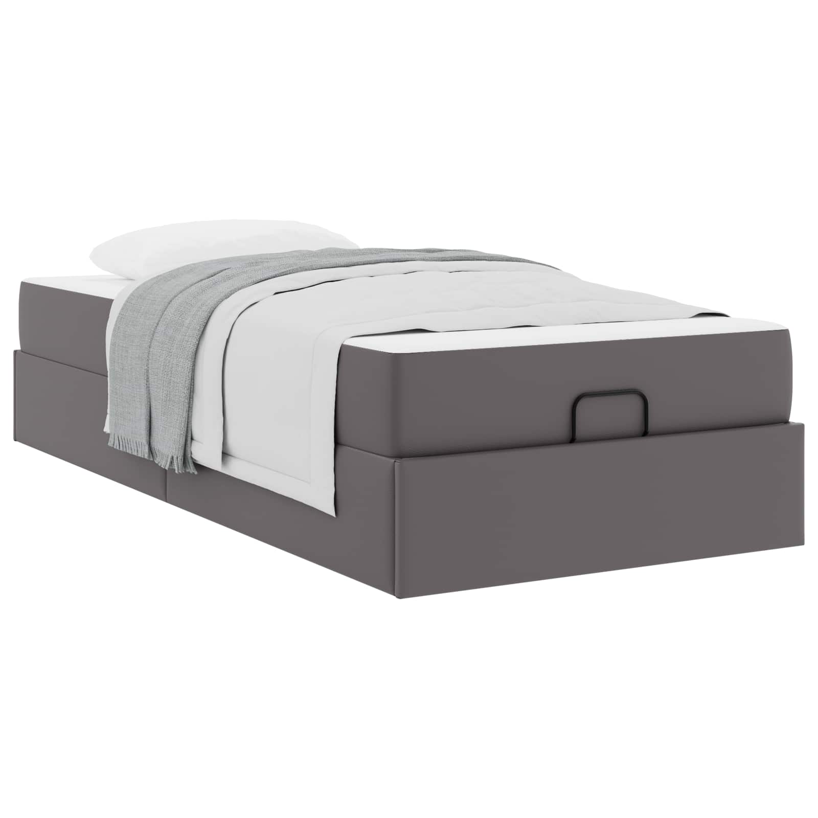 Sengeramme med madras Andet 2 pcs Grå PVC