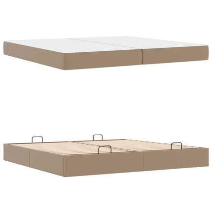 Sengeramme med madras Andet 2 stk. Gyldenbrun PVC