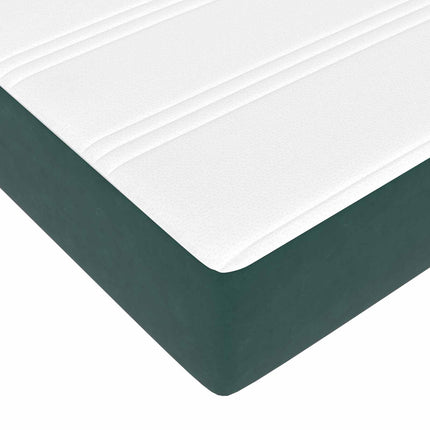 Sengeramme med madras 2 pcs Grøn Fløjl