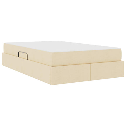 Seng med opbevaring og madras Creme 120 x 190 cm Polyester