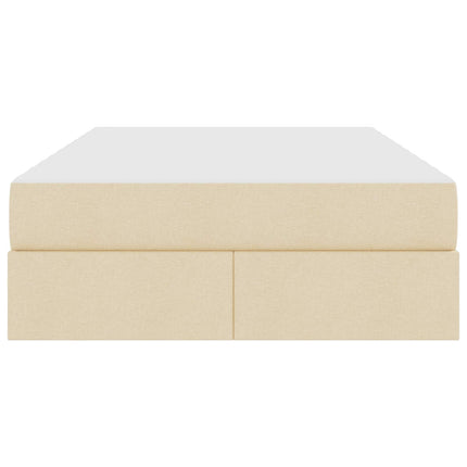 Seng med opbevaring og madras Creme 120 x 190 cm Polyester