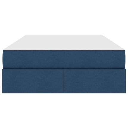 Seng med opbevaring og madras Blå 120 x 190 cm Polyester