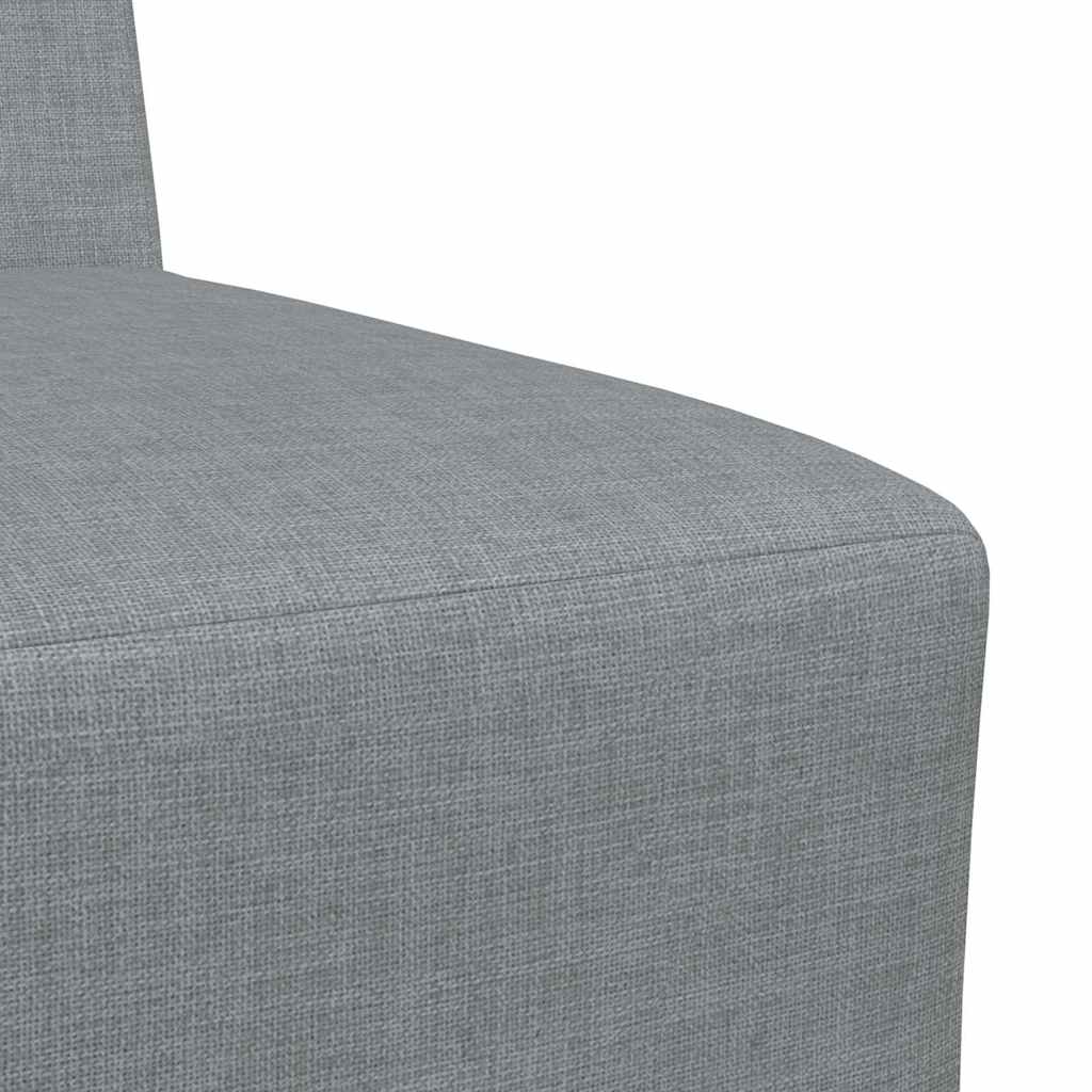 Modulsofa enhed uden arme 2 pcs Lysegrå 55 x 74 x 82 cm Stof