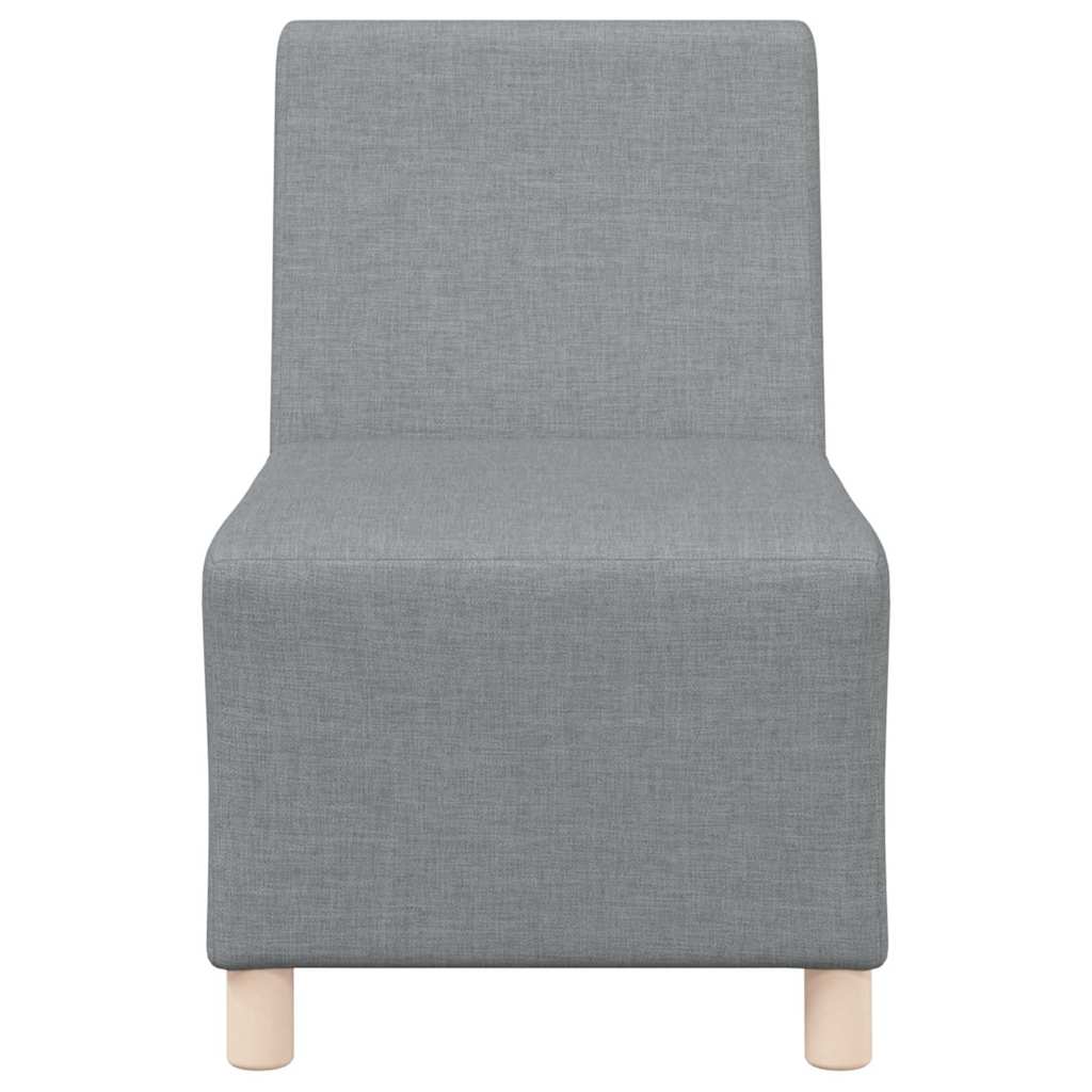 Modulsofa enhed uden arme 2 pcs Lysegrå 55 x 74 x 82 cm Stof