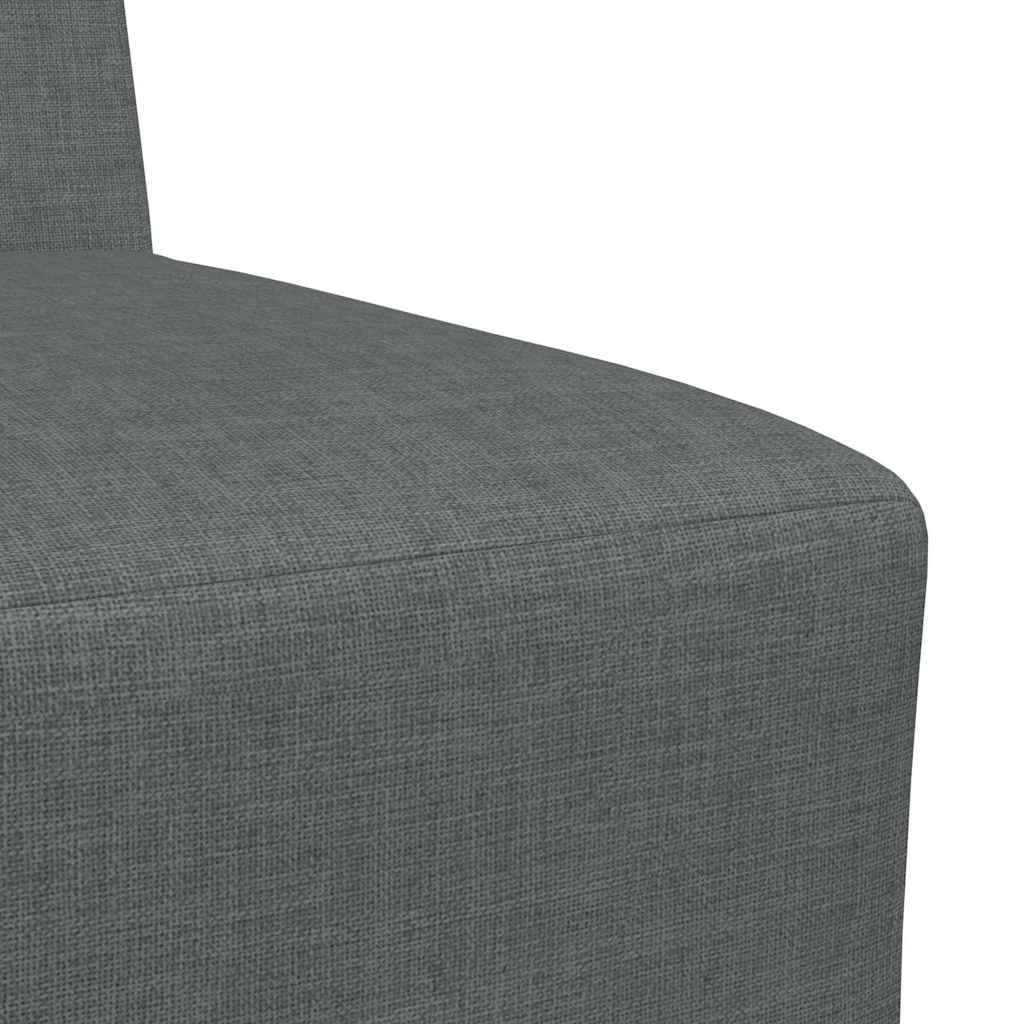 Modulsofa enhed uden arme 2 pcs Mørkegrå 55 x 74 x 82 cm Stof