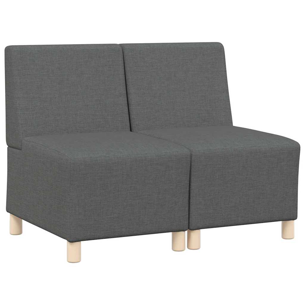Modulsofa enhed uden arme 2 pcs Mørkegrå 55 x 74 x 82 cm Stof
