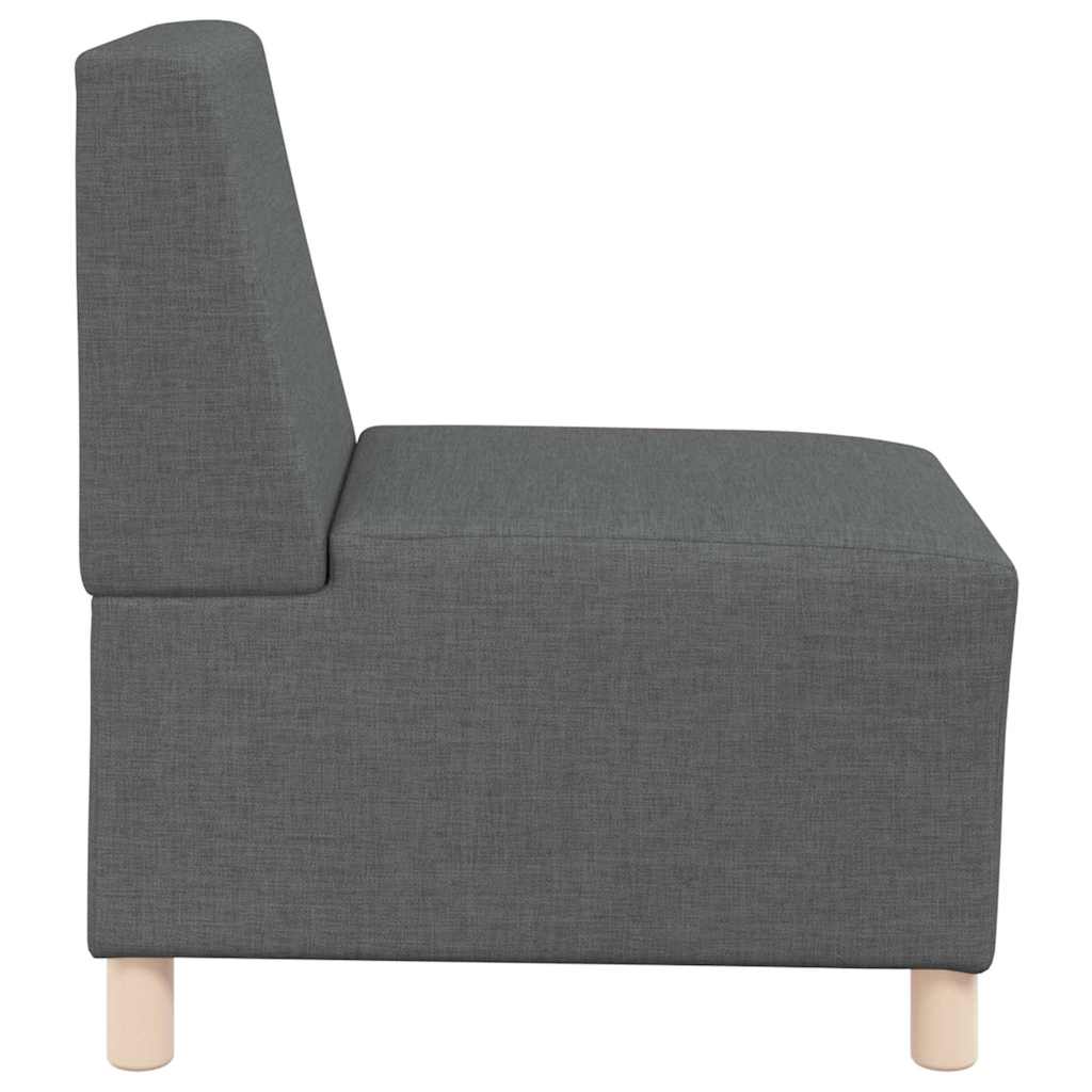 Modulsofa enhed uden arme 2 pcs Mørkegrå 55 x 74 x 82 cm Stof
