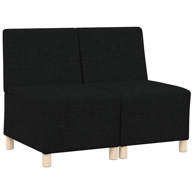 Modulsofa enhed uden arme 2 stk. Sort Stof