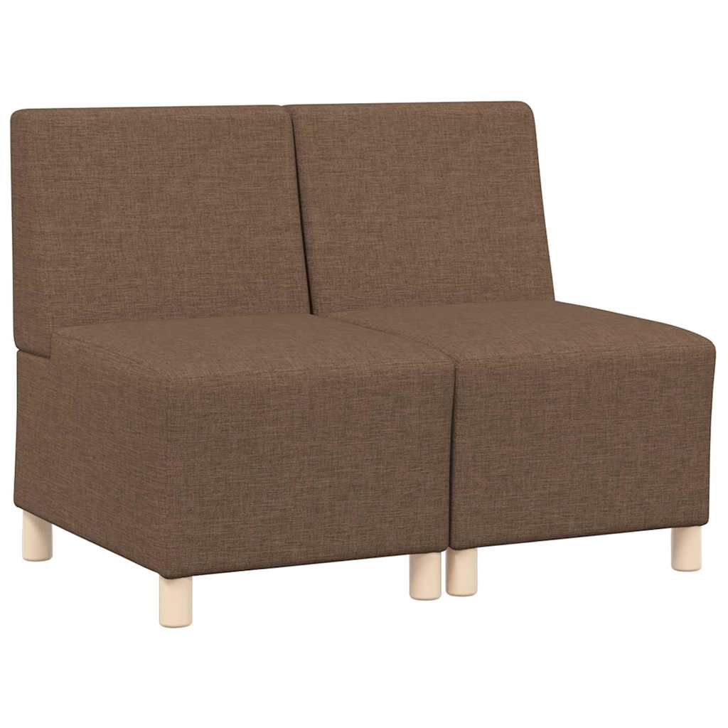 Modulsofa enhed uden arme 2 pcs Brun 55 x 74 x 82 cm Stof