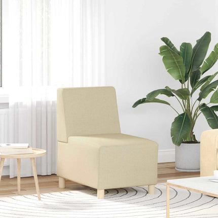 Modulsofa enhed uden arme 2 pcs Creme 55 x 74 x 82 cm Stof