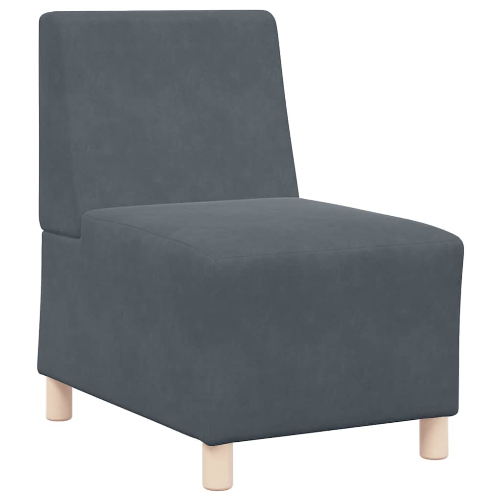 Modulsofa enhed uden arme 2 pcs Mørkegrå 55 x 74 x 82 cm Fløjl