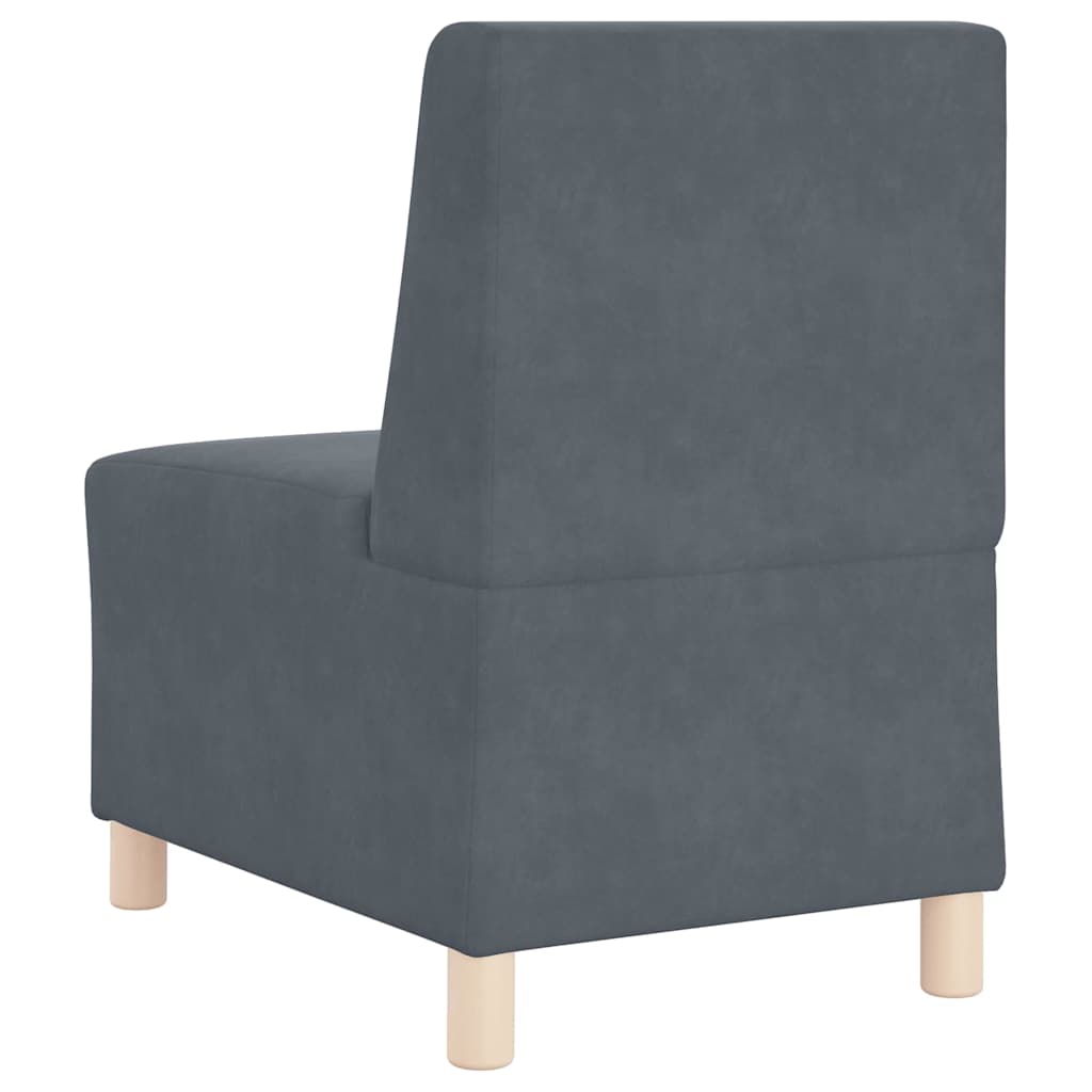 Modulsofa enhed uden arme 2 pcs Mørkegrå 55 x 74 x 82 cm Fløjl