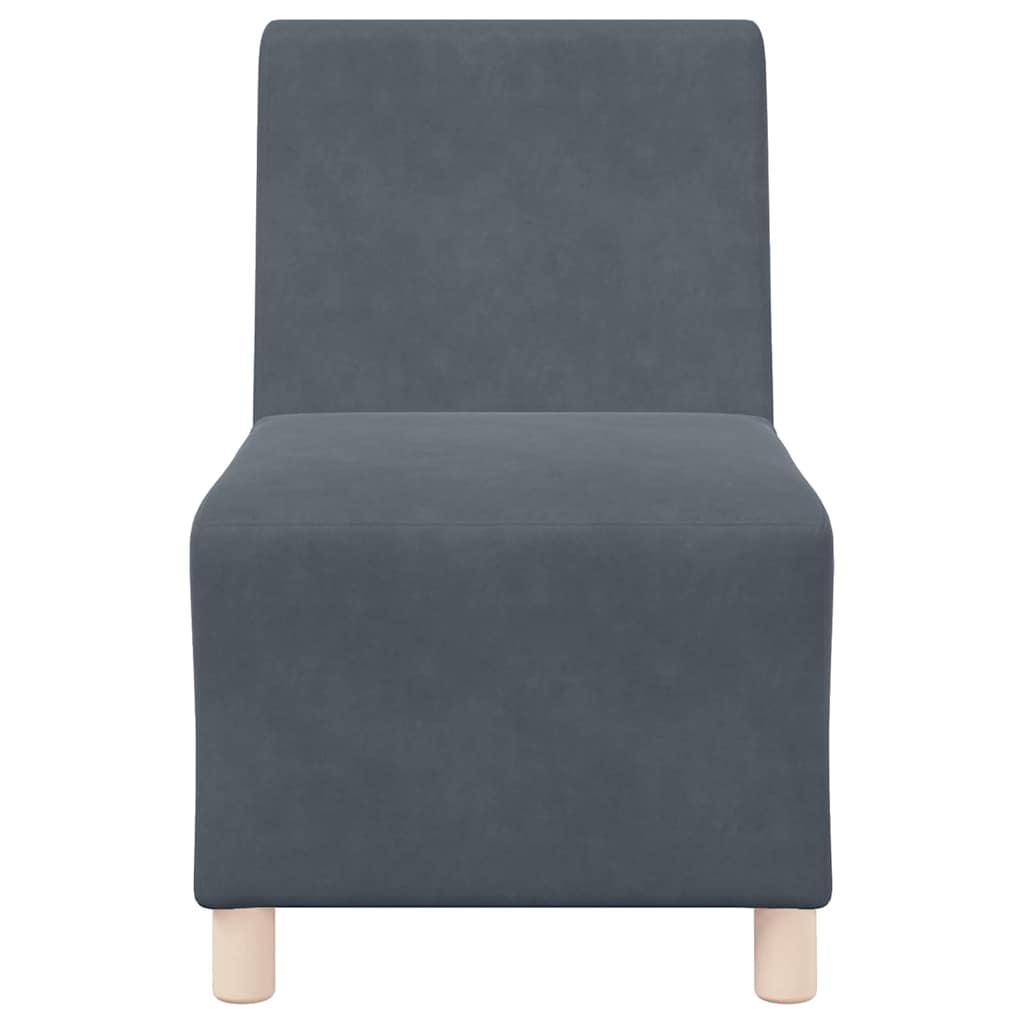 Modulsofa enhed uden arme 2 pcs Mørkegrå 55 x 74 x 82 cm Fløjl