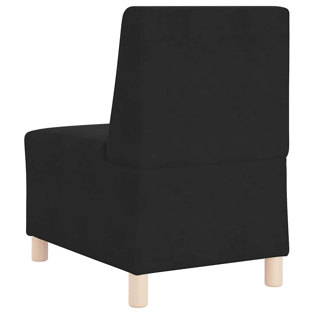 Modulsofa enhed uden arme 2 pcs Sort 55 x 74 x 82 cm Fløjl