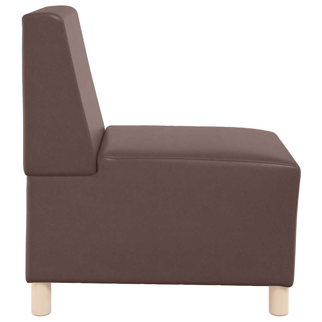 Modulsofa enhed uden arme 2 pcs Brun 55 x 74 x 82 cm Faux læder