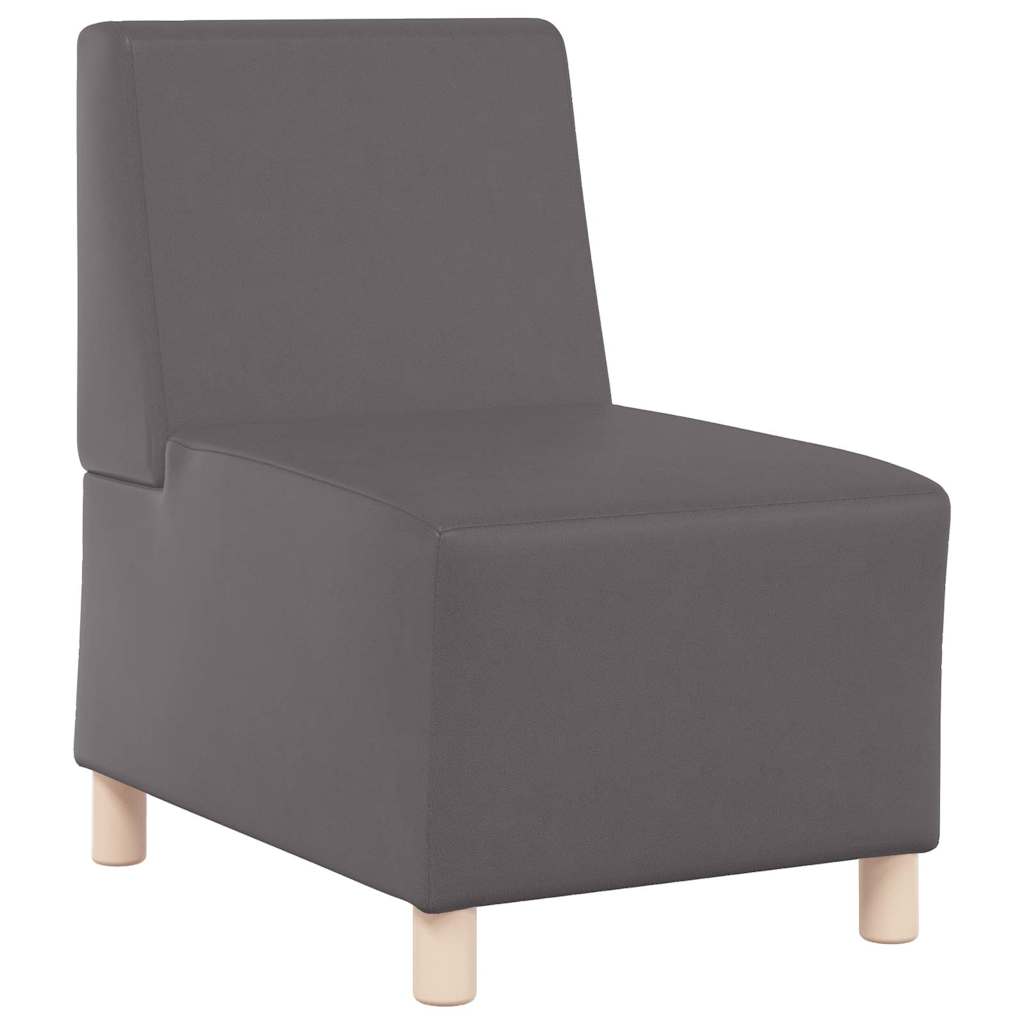 Modulsofa enhed uden arme 2 pcs Grå 55 x 74 x 82 cm Faux læder