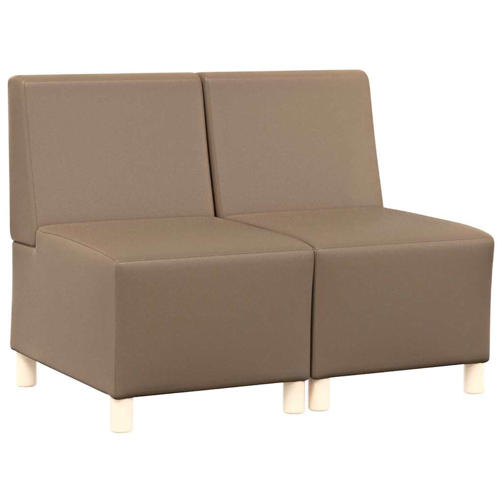 Modulsofa enhed uden arme 2 pcs Cappuccino 55 x 74 x 82 cm