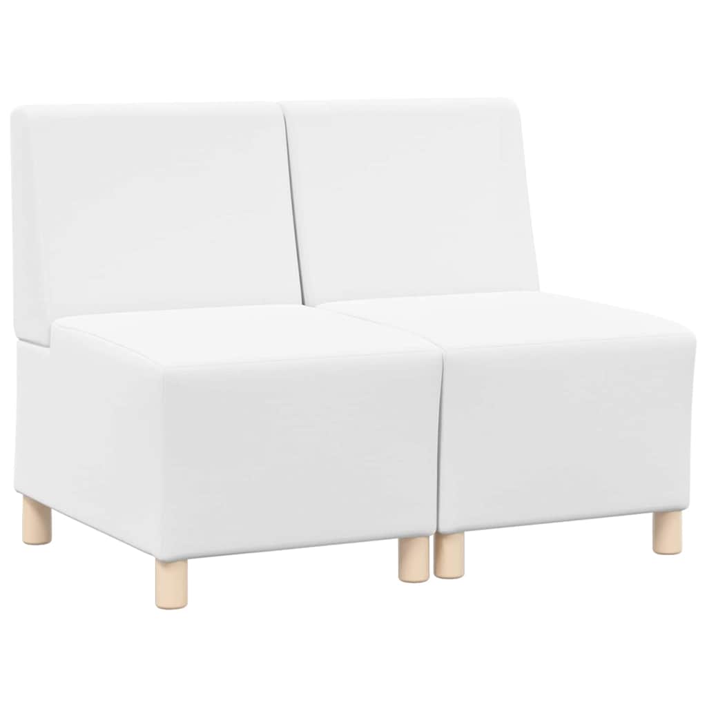 Modulsofa enhed uden arme 2 pcs Hvid 55 x 74 x 82 cm Faux læder