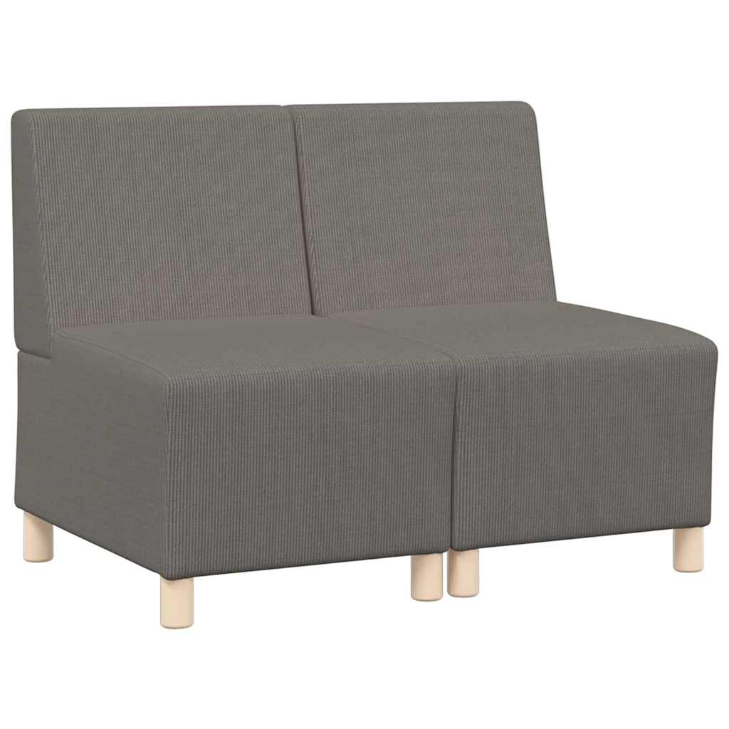 Modulsofa enhed uden arme 2 pcs Lysegrå 55 x 74 x 82 cm