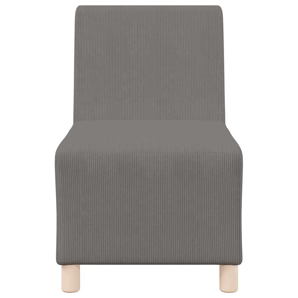 Modulsofa enhed uden arme 2 pcs Lysegrå 55 x 74 x 82 cm