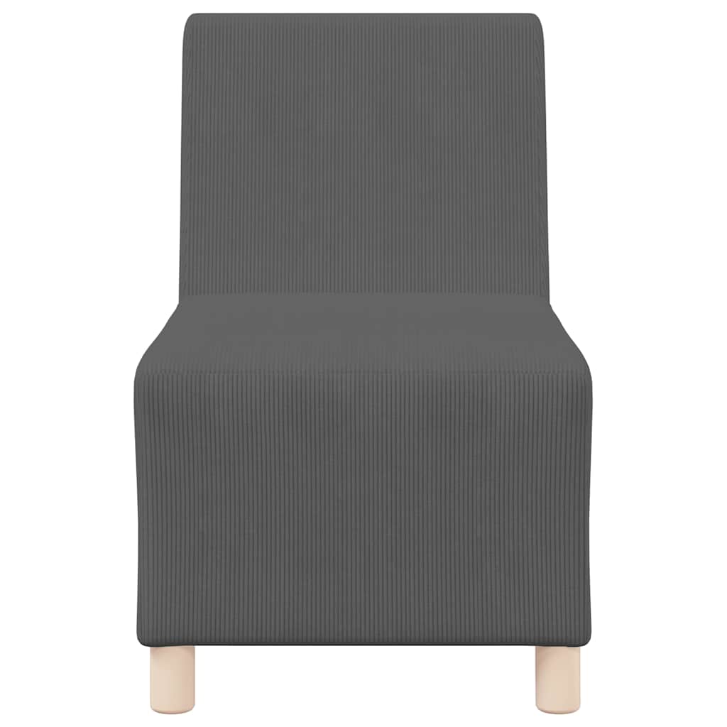 Modulsofa enhed uden arme 2 pcs Mørkegrå 55 x 74 x 82 cm