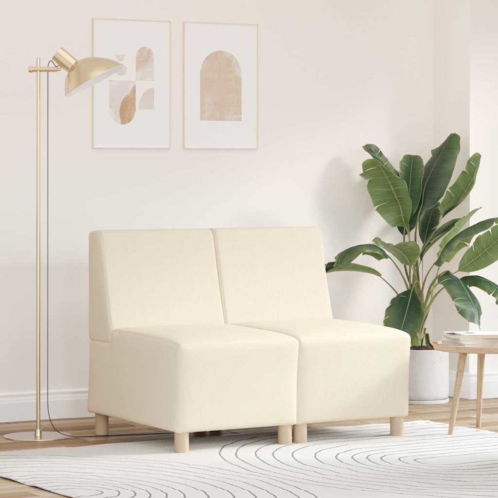 Modulsofa enhed uden arme 2 pcs Creme 55 x 74 x 82 cm