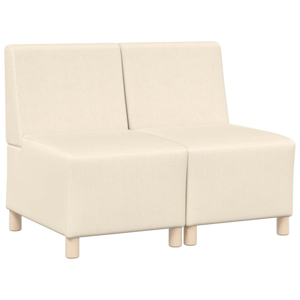 Modulsofa enhed uden arme 2 pcs Creme 55 x 74 x 82 cm