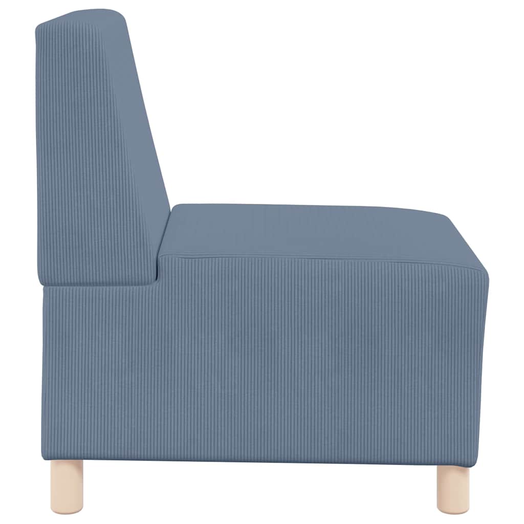 Modulsofa enhed uden arme 2 pcs Blå 55 x 74 x 82 cm Velourstof