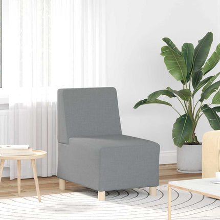 Modulsofa enhed uden arme 3 pcs Lysegrå 55 x 74 x 82 cm Stof