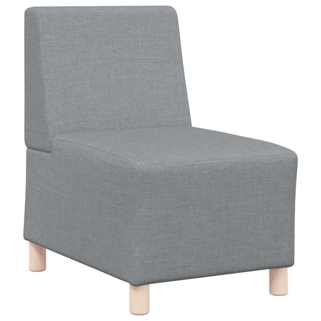 Modulsofa enhed uden arme 3 pcs Lysegrå 55 x 74 x 82 cm Stof