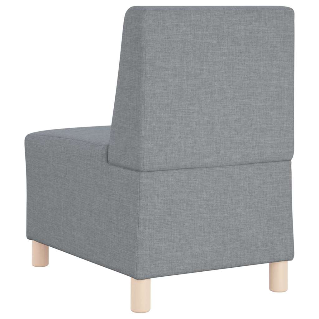 Modulsofa enhed uden arme 3 pcs Lysegrå 55 x 74 x 82 cm Stof