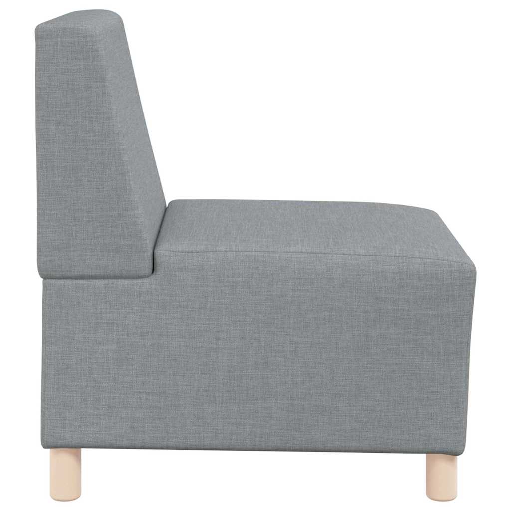 Modulsofa enhed uden arme 3 pcs Lysegrå 55 x 74 x 82 cm Stof
