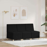 Modulsofa enhed uden arme 3 pcs Sort 55 x 74 x 82 cm Stof