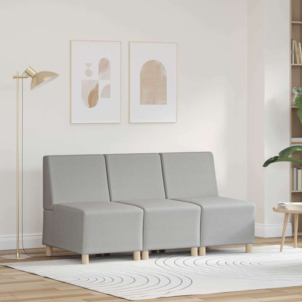 Modulsofa enhed uden arme 3 pcs Skygrå 55 x 74 x 82 cm Stof