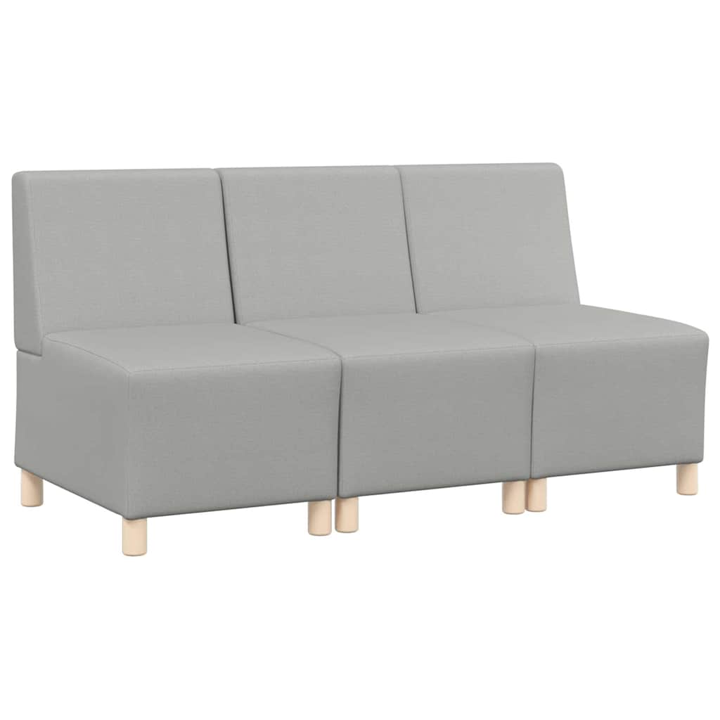 Modulsofa enhed uden arme 3 pcs Skygrå 55 x 74 x 82 cm Stof