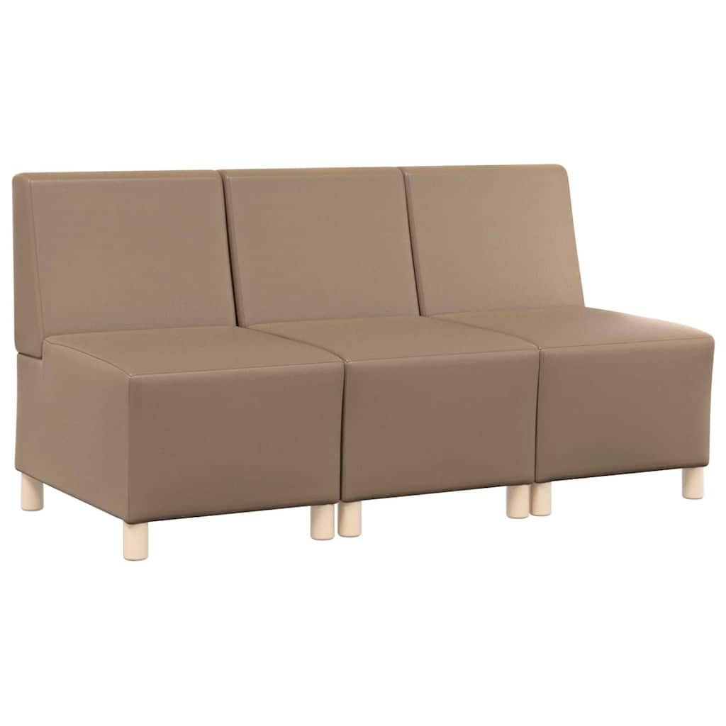 Modulsofa enhed uden arme 3 pcs Cappuccino 55 x 74 x 82 cm