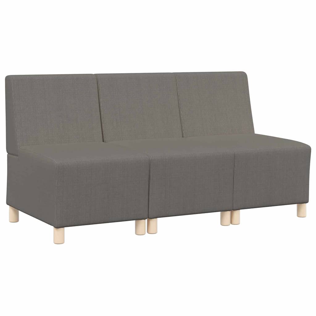 Modulsofa enhed uden arme 3 pcs Lysegrå 55 x 74 x 82 cm