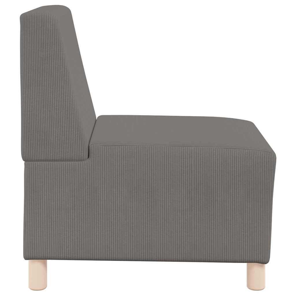 Modulsofa enhed uden arme 3 pcs Lysegrå 55 x 74 x 82 cm