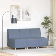 Modulsofa enhed uden arme 3 pcs Blå 55 x 74 x 82 cm Velourstof