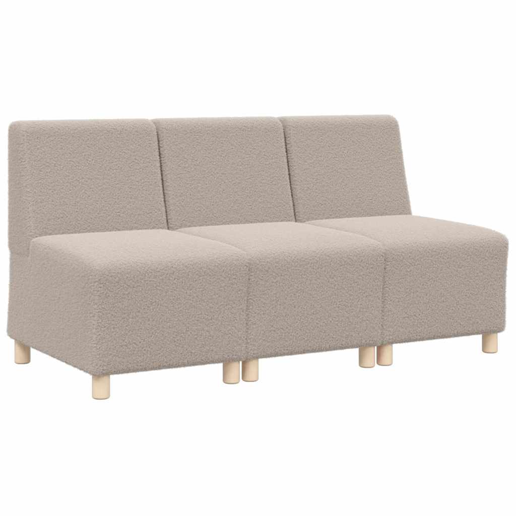 Modulsofa enhed uden arme 3 pcs Lysegrå 55 x 74 x 82 cm