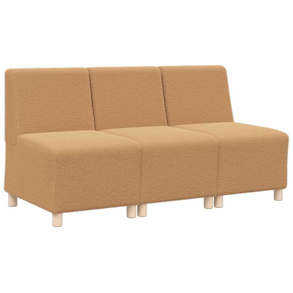 Modulsofa enhed uden arme 3 pcs Beige 55 x 74 x 82 cm