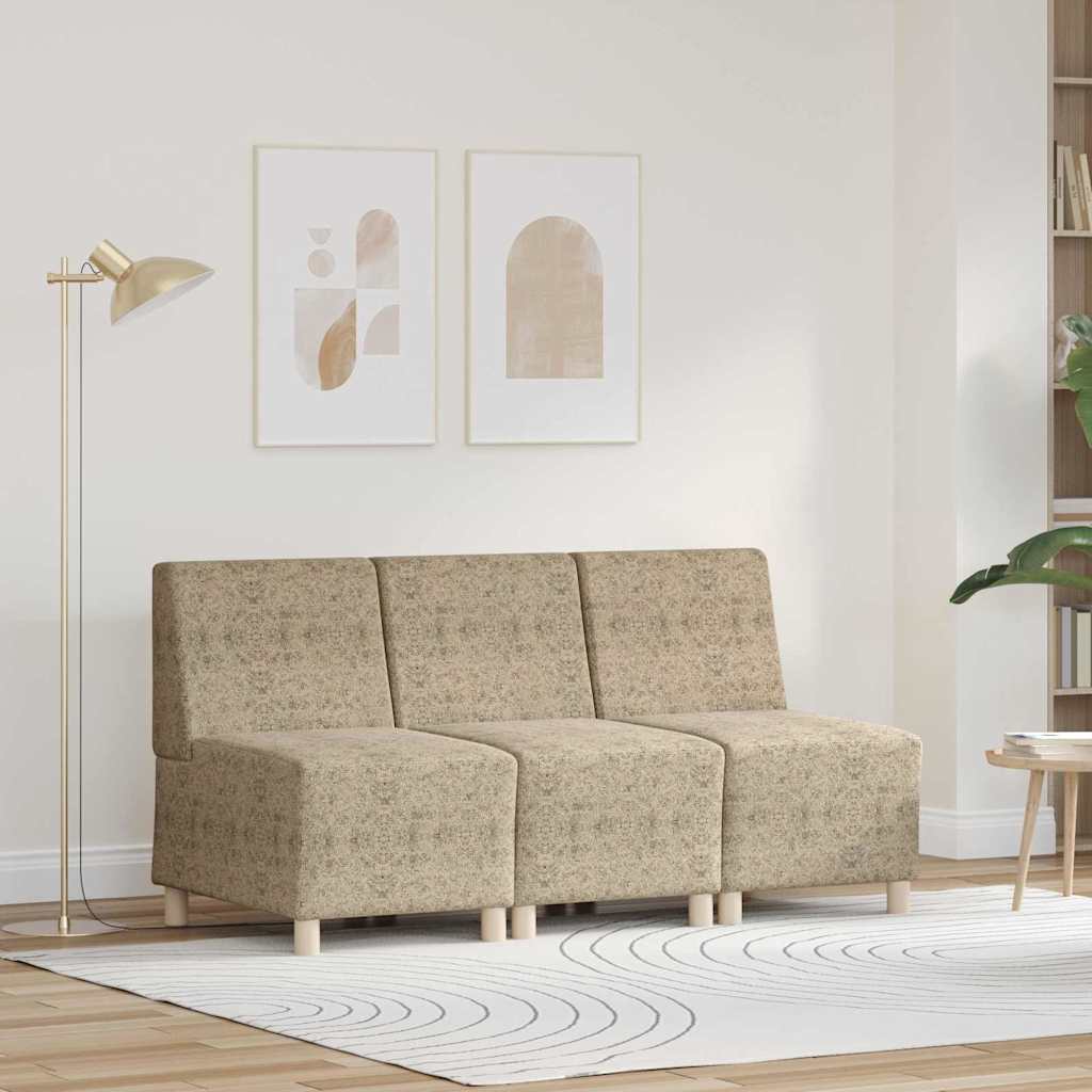 Modulsofa enhed uden arme 3 pcs Lysegrå 55 x 74 x 82 cm