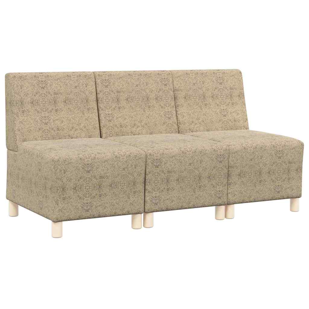 Modulsofa enhed uden arme 3 pcs Lysegrå 55 x 74 x 82 cm
