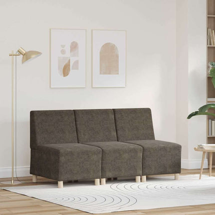 Modulsofa enhed uden arme 3 pcs Mørkegrå 55 x 74 x 82 cm