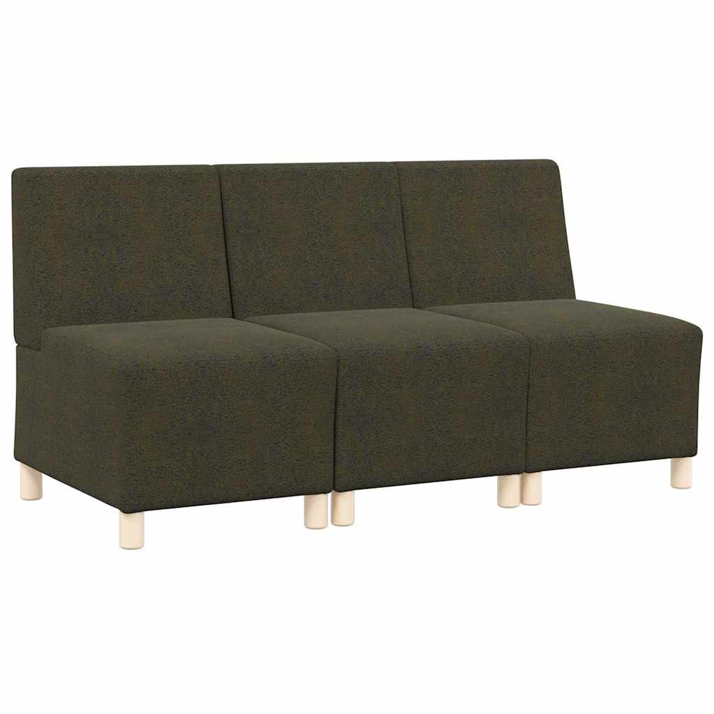 Modulsofa enhed uden arme 3 pcs Grøn 55 x 74 x 82 cm