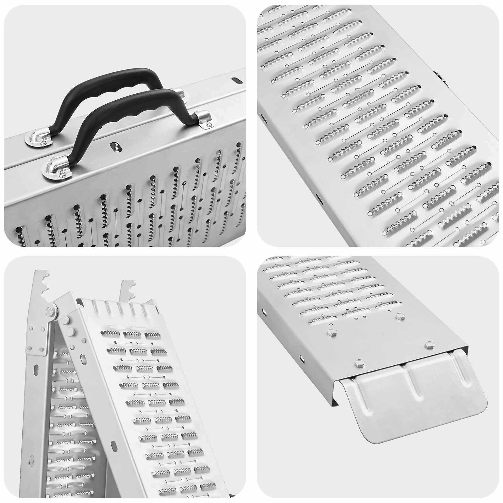 Foldbar rampe 200kg pr. rampe 2 pcs Sølv 186 x 23 x 4,5 cm