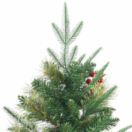 Kunstigt Hinged Juletræ Grøn 210 cm PVC, PE og Stål
